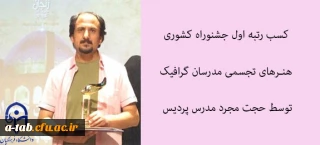 در شانزدهمین جشنواره هنرهای تجسمی مدرسان گرافیک کشور:

حجت مجرد مدرس پردیس علامه طباطبایی اردبیل  رتبه اول جشنواره هنرهای تجسمی مدرسان گرافیک کشور را کسب کرد