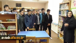 به مناسبت هفته ی کتاب و کتاب خوانی دانشجو معلّمان پردیس علامه طباطبایی اردبیل از کتابخانه ی مرکزی  بازدید نمودند. 4