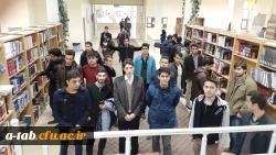 به مناسبت هفته ی کتاب و کتاب خوانی دانشجو معلّمان پردیس علامه طباطبایی اردبیل از کتابخانه ی مرکزی  بازدید نمودند. 5