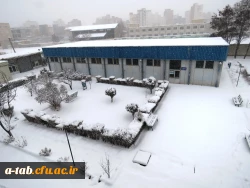 یک روز برفی در پردیس علامه طباطبایی دانشگاه فرهنگیان اردبیل 2