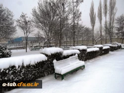 یک روز برفی در پردیس علامه طباطبایی دانشگاه فرهنگیان اردبیل 2