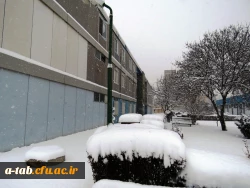 یک روز برفی در پردیس علامه طباطبایی دانشگاه فرهنگیان اردبیل 2