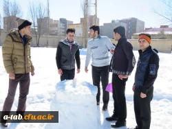 در پردیس علّامه طباطبایی اردبیل برگزار شد:

 اوّلین جشنواره ی تندیس های برفی دانشگاهیان استان اردبیل 10