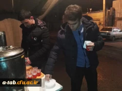 برپایی ایستگاه صلواتی به مناسبت ایام فاطمیّه در مقابل در ورودی پردیس علّامه طباطبایی توسط دانشجومعلّمان پردیس 6