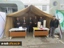 برپایی ایستگاه صلواتی به مناسبت ایام فاطمیّه در مقابل در ورودی پردیس علّامه طباطبایی توسط دانشجومعلّمان پردیس 7