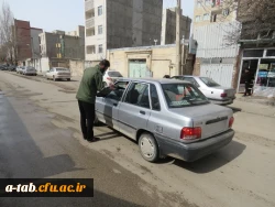 برپایی ایستگاه صلواتی به مناسبت ایام فاطمیّه در مقابل در ورودی پردیس علّامه طباطبایی توسط دانشجومعلّمان پردیس 9