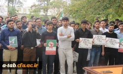 تجمع دانشجومعلمان دانشگاه فرهنگیان اردبیل در اعتراض به سخنان سخیف رییس جمهور آمریکا 8