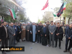 شرکت با شکوه اساتید، کارکنان و دانشجومعلمان دانشگاه فرهنگیان اردبیل در راهپیمایی 13 آبان 2
