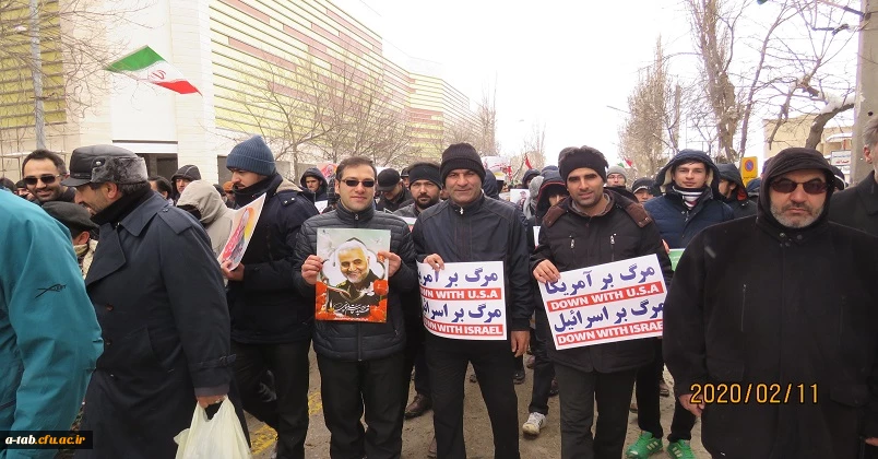 حضور اساتید، کارکنان و دانشجومعلمان پردیس علامه طباطبایی دانشگاه فرهنگیان استان اردبیل در راهپیمایی ۲۲ بهمن
 7