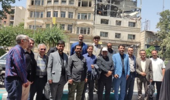بازدید اعضای هیأت علمی دانشگاه فرهنگیان از اماکن آسیب دیده از جنایات رژیم صهیونیستی در تهران
